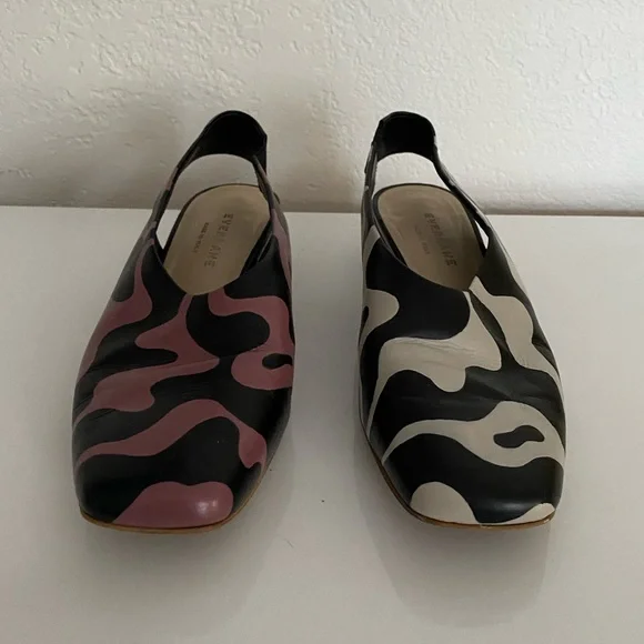 SOLD🏁Everlane handpainted square toe slingbacks - Picture 3 of 7